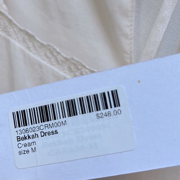 Reformation Bekkah Dress in Cream NWT Size M - Picture 3 of 7